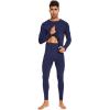 imageWiWi Thermal Underwear for Men Bamboo Viscose Long Johns Set Soft Warm Base Layer Lightweight Top and Bottom Sets SXXLAnavy