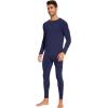 imageWiWi Thermal Underwear for Men Bamboo Viscose Long Johns Set Soft Warm Base Layer Lightweight Top and Bottom Sets SXXLAnavy
