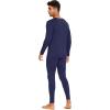 imageWiWi Thermal Underwear for Men Bamboo Viscose Long Johns Set Soft Warm Base Layer Lightweight Top and Bottom Sets SXXLAnavy