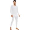 imageWiWi Thermal Underwear for Men Bamboo Viscose Long Johns Set Soft Warm Base Layer Lightweight Top and Bottom Sets SXXLApure White
