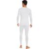 imageWiWi Thermal Underwear for Men Bamboo Viscose Long Johns Set Soft Warm Base Layer Lightweight Top and Bottom Sets SXXLApure White