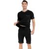 imageWiWi Viscose from Bamboo Loose Comfy Pajamas Set for Men Soft Summer Short Sleeve Sleepwear SXXLBlack