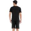 imageWiWi Viscose from Bamboo Loose Comfy Pajamas Set for Men Soft Summer Short Sleeve Sleepwear SXXLBlack
