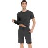 imageWiWi Viscose from Bamboo Loose Comfy Pajamas Set for Men Soft Summer Short Sleeve Sleepwear SXXLCharcoal Heather