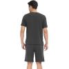 imageWiWi Viscose from Bamboo Loose Comfy Pajamas Set for Men Soft Summer Short Sleeve Sleepwear SXXLCharcoal Heather