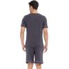 imageWiWi Viscose from Bamboo Loose Comfy Pajamas Set for Men Soft Summer Short Sleeve Sleepwear SXXLDark Grey