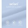 imageWiWi Viscose from Bamboo Loose Comfy Pajamas Set for Men Soft Summer Short Sleeve Sleepwear SXXLIce Blue