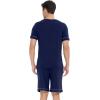 imageWiWi Viscose from Bamboo Loose Comfy Pajamas Set for Men Soft Summer Short Sleeve Sleepwear SXXLNavy