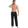 imageWiWi Viscose from Bamboo Mens Pajama Pants Soft Lounge Bottoms Sweatpants Sleep Pant Drawstring with Pockets SXXLBlackHeather Grey