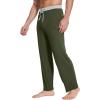 imageWiWi Viscose from Bamboo Mens Pajama Pants Soft Lounge Bottoms Sweatpants Sleep Pant Drawstring with Pockets SXXLDark Fence GreenLight Heather Grey