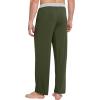 imageWiWi Viscose from Bamboo Mens Pajama Pants Soft Lounge Bottoms Sweatpants Sleep Pant Drawstring with Pockets SXXLDark Fence GreenLight Heather Grey