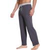 imageWiWi Viscose from Bamboo Mens Pajama Pants Soft Lounge Bottoms Sweatpants Sleep Pant Drawstring with Pockets SXXLDark GreyLight Heather Grey