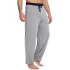imageWiWi Viscose from Bamboo Mens Pajama Pants Soft Lounge Bottoms Sweatpants Sleep Pant Drawstring with Pockets SXXLHeather GreyNavy
