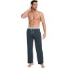 imageWiWi Viscose from Bamboo Mens Pajama Pants Soft Lounge Bottoms Sweatpants Sleep Pant Drawstring with Pockets SXXLMidnight BlueLight Heather Grey
