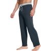 imageWiWi Viscose from Bamboo Mens Pajama Pants Soft Lounge Bottoms Sweatpants Sleep Pant Drawstring with Pockets SXXLMidnight BlueLight Heather Grey