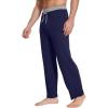 imageWiWi Viscose from Bamboo Mens Pajama Pants Soft Lounge Bottoms Sweatpants Sleep Pant Drawstring with Pockets SXXLNavyHeather Grey