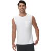 imageWiWi Men Pajamas Sleeveless Top Sleepwear TShirts Viscose from Bamboo Mens Tank Casual Loungewear Sleep Clothes Soft SXXLRaw White
