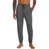 imageWiWi Mens Bamboo Viscose Pajama Jogger Pants Open Fly Lounge Bottoms Sleep Long Pj Joggers Sweatpant SXXLAdark Heather Grey