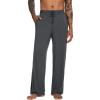 imageWiWi Mens Pajama Pants Soft Lounge Bottoms Sweatpants Button Fly Sleep Pjs Pant with Pockets Viscose from Bamboo SXXLCharcoal