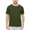 imageWiWi Mens TShirts Classic Soft Tee Viscose from Bamboo Loungewear Lightweight Short Sleeves Pajama Sleep Shirt SXXLAarmy Green