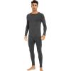 imageWiWi Thermal Underwear for Men Bamboo Viscose Long Johns Set Soft Warm Base Layer Lightweight Top and Bottom Sets SXXLAcharcoal Heather