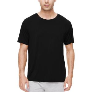 imageWiWi Mens TShirts Classic Soft Tee Viscose from Bamboo Loungewear Lightweight Short Sleeves Pajama Sleep Shirt SXXLAblack