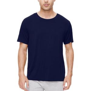 imageWiWi Mens TShirts Classic Soft Tee Viscose from Bamboo Loungewear Lightweight Short Sleeves Pajama Sleep Shirt SXXLAnavy