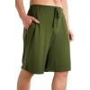imageWiWi Mens Bamboo Viscose Pajama Shorts Lightweight Lounge Bottoms Soft Knit Sleep Short Pants Loungewear with Pockets S3XAarmy Green
