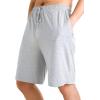 imageWiWi Mens Bamboo Viscose Pajama Shorts Lightweight Lounge Bottoms Soft Knit Sleep Short Pants Loungewear with Pockets S3XAash Grey