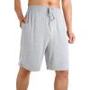 imageWiWi Mens Bamboo Viscose Pajama Shorts Lightweight Lounge Bottoms Soft Knit Sleep Short Pants Loungewear with Pockets S3XAash Grey