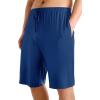 imageWiWi Mens Bamboo Viscose Pajama Shorts Lightweight Lounge Bottoms Soft Knit Sleep Short Pants Loungewear with Pockets S3XAblue Depth