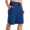 imageWiWi Mens Bamboo Viscose Pajama Shorts Lightweight Lounge Bottoms Soft Knit Sleep Short Pants Loungewear with Pockets S3XAblue Depth