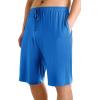 imageWiWi Mens Bamboo Viscose Pajama Shorts Lightweight Lounge Bottoms Soft Knit Sleep Short Pants Loungewear with Pockets S3XAbright Blue