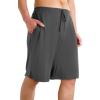 imageWiWi Mens Bamboo Viscose Pajama Shorts Lightweight Lounge Bottoms Soft Knit Sleep Short Pants Loungewear with Pockets S3XAcharcoal