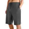 imageWiWi Mens Bamboo Viscose Pajama Shorts Lightweight Lounge Bottoms Soft Knit Sleep Short Pants Loungewear with Pockets S3XAcharcoal