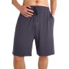 imageWiWi Mens Bamboo Viscose Pajama Shorts Lightweight Lounge Bottoms Soft Knit Sleep Short Pants Loungewear with Pockets S3XAdark Grey