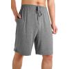 imageWiWi Mens Bamboo Viscose Pajama Shorts Lightweight Lounge Bottoms Soft Knit Sleep Short Pants Loungewear with Pockets S3XAdark Heather Grey