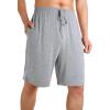 imageWiWi Mens Bamboo Viscose Pajama Shorts Lightweight Lounge Bottoms Soft Knit Sleep Short Pants Loungewear with Pockets S3XAheather Grey