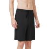 imageWiWi Mens Bamboo Viscose Pajama Shorts Lightweight Lounge Bottoms Soft Knit Sleep Short Pants Loungewear with Pockets S3XBblackdark Grey