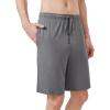 imageWiWi Mens Bamboo Viscose Pajama Shorts Lightweight Lounge Bottoms Soft Knit Sleep Short Pants Loungewear with Pockets S3XBblackdark Grey