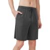imageWiWi Mens Bamboo Viscose Pajama Shorts Lightweight Lounge Bottoms Soft Knit Sleep Short Pants Loungewear with Pockets S3XBcharcoal Heatherdog