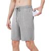 imageWiWi Mens Bamboo Viscose Pajama Shorts Lightweight Lounge Bottoms Soft Knit Sleep Short Pants Loungewear with Pockets S3XBnavyheather Grey