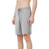 imageWiWi Mens Bamboo Viscose Pajama Shorts Lightweight Lounge Bottoms Soft Knit Sleep Short Pants Loungewear with Pockets S3XBnavyheather Grey