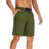imageWiWi Mens Bamboo Viscose Pajama Shorts Lightweight Lounge Bottoms Soft Knit Sleep Short Pants Loungewear with Pockets S3XCarmy Green