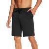 imageWiWi Mens Bamboo Viscose Pajama Shorts Lightweight Lounge Bottoms Soft Knit Sleep Short Pants Loungewear with Pockets S3XCblack