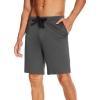 imageWiWi Mens Bamboo Viscose Pajama Shorts Lightweight Lounge Bottoms Soft Knit Sleep Short Pants Loungewear with Pockets S3XCcharcoal