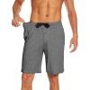 imageWiWi Mens Bamboo Viscose Pajama Shorts Lightweight Lounge Bottoms Soft Knit Sleep Short Pants Loungewear with Pockets S3XCdark Heather Grey