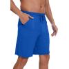 imageWiWi Mens Bamboo Viscose Pajama Shorts Lightweight Lounge Bottoms Soft Knit Sleep Short Pants Loungewear with Pockets S3XDbright Blue