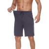 imageWiWi Mens Bamboo Viscose Pajama Shorts Lightweight Lounge Bottoms Soft Knit Sleep Short Pants Loungewear with Pockets S3XDdark Grey