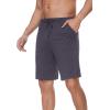 imageWiWi Mens Bamboo Viscose Pajama Shorts Lightweight Lounge Bottoms Soft Knit Sleep Short Pants Loungewear with Pockets S3XDdark Grey